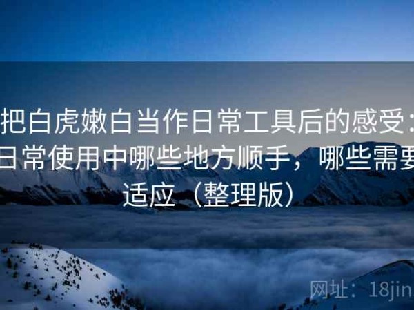 把白虎嫩白当作日常工具后的感受：日常使用中哪些地方顺手，哪些需要适应（整理版）