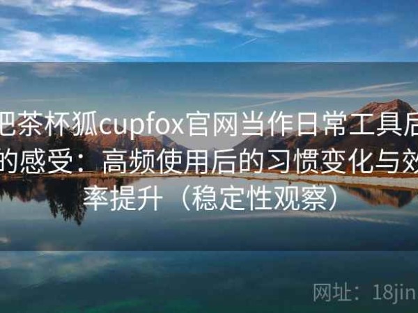 把茶杯狐cupfox官网当作日常工具后的感受：高频使用后的习惯变化与效率提升（稳定性观察）