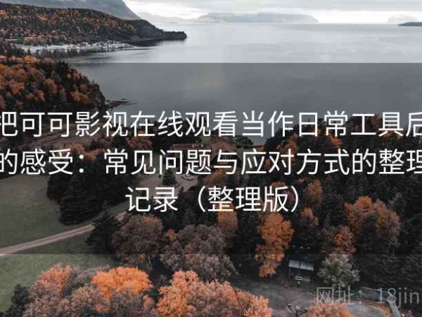 把可可影视在线观看当作日常工具后的感受：常见问题与应对方式的整理记录（整理版）