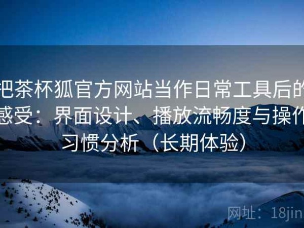 把茶杯狐官方网站当作日常工具后的感受：界面设计、播放流畅度与操作习惯分析（长期体验）