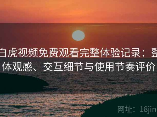 白虎视频免费观看完整体验记录：整体观感、交互细节与使用节奏评价