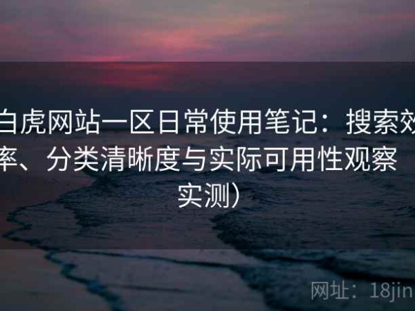 白虎网站一区日常使用笔记：搜索效率、分类清晰度与实际可用性观察（实测）