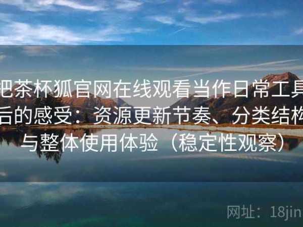 把茶杯狐官网在线观看当作日常工具后的感受：资源更新节奏、分类结构与整体使用体验（稳定性观察）