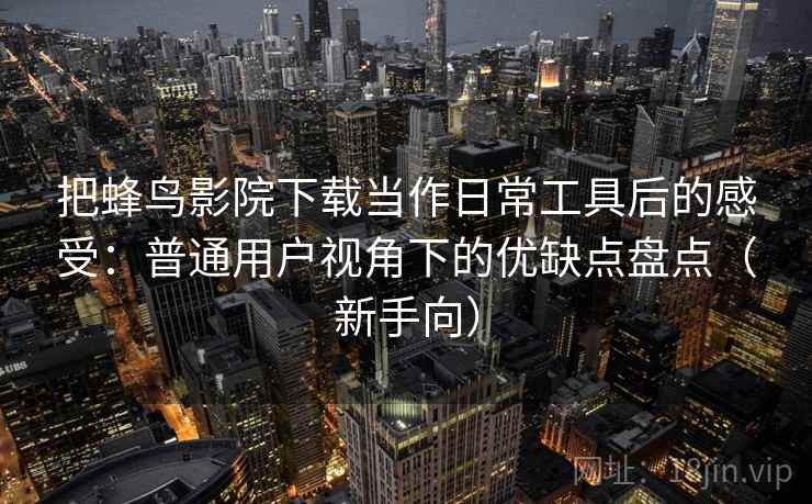 把蜂鸟影院下载当作日常工具后的感受：普通用户视角下的优缺点盘点（新手向）