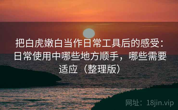 把白虎嫩白当作日常工具后的感受：日常使用中哪些地方顺手，哪些需要适应（整理版）