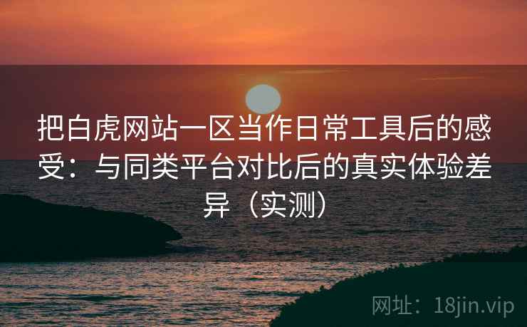 把白虎网站一区当作日常工具后的感受：与同类平台对比后的真实体验差异（实测）