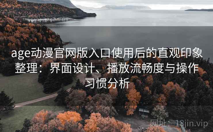 age动漫官网版入口使用后的直观印象整理：界面设计、播放流畅度与操作习惯分析