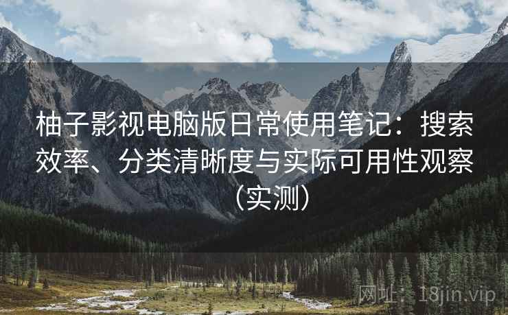 柚子影视电脑版日常使用笔记：搜索效率、分类清晰度与实际可用性观察（实测）