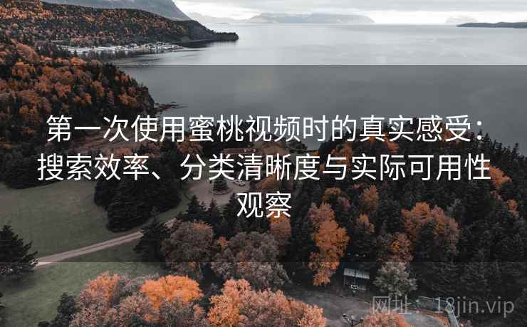第一次使用蜜桃视频时的真实感受：搜索效率、分类清晰度与实际可用性观察