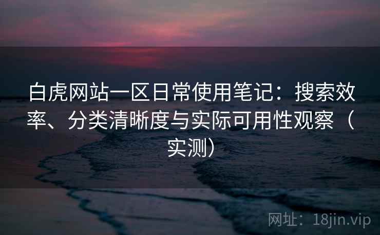 白虎网站一区日常使用笔记：搜索效率、分类清晰度与实际可用性观察（实测）
