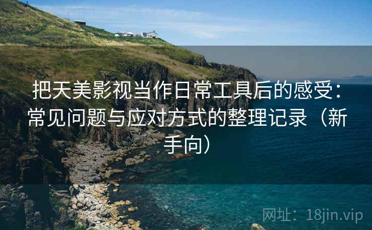 把天美影视当作日常工具后的感受：常见问题与应对方式的整理记录（新手向）